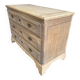 Raw wood chest of drawers