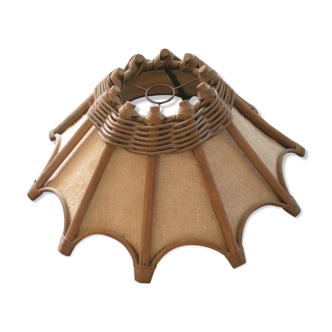 Rattan lampshade and fabric