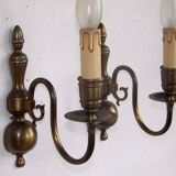 Pair of metal wall sconces