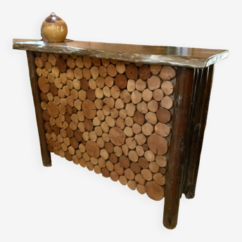 bar 1970 wooden log