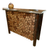bar 1970 wooden log