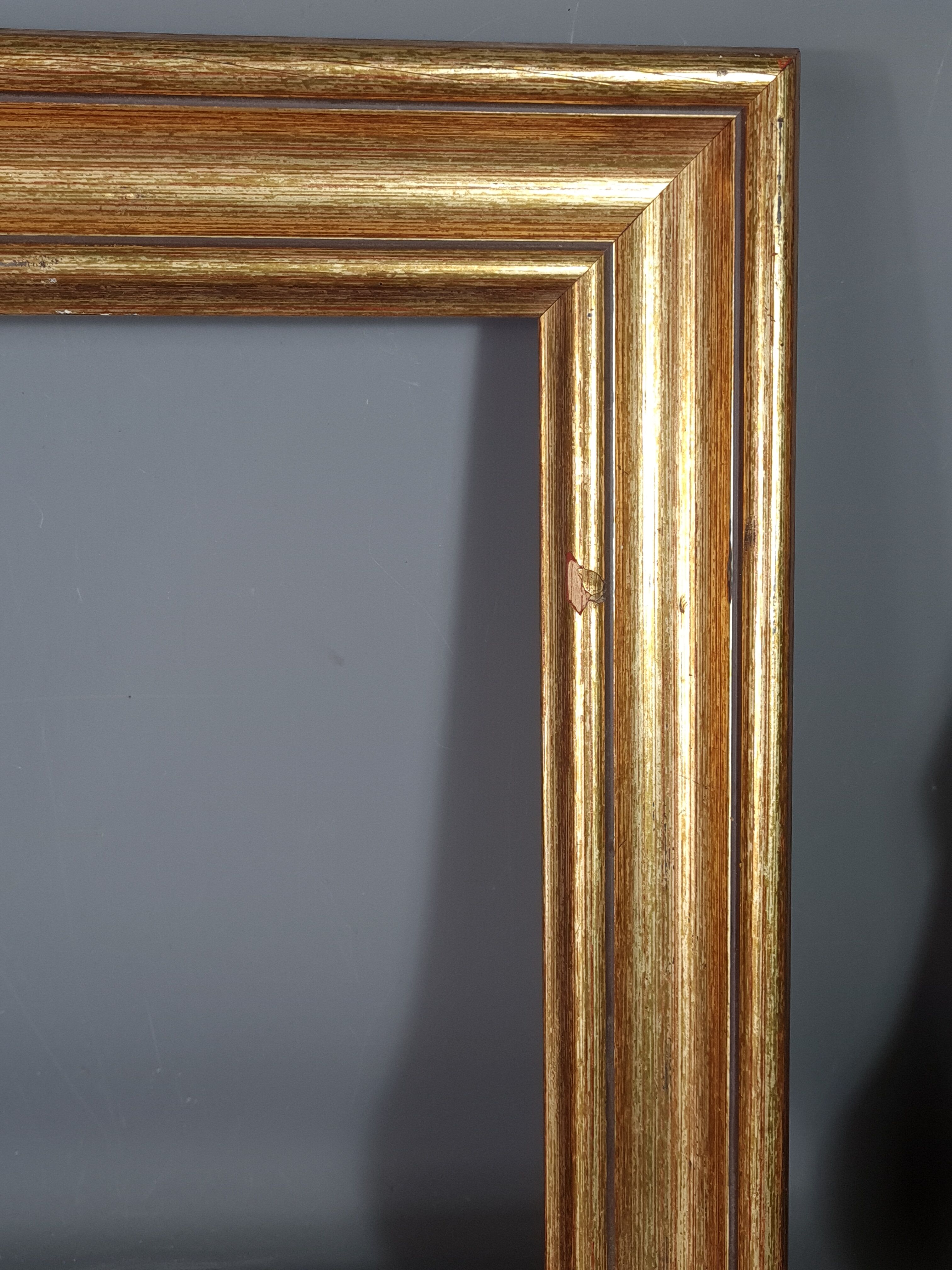 Gilded wooden frame with sheet 56x37 cm, foliage 46.6x27.6 cm beautiful occasion SB