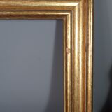 Gilded wooden frame with sheet 56x37 cm, foliage 46.6x27.6 cm beautiful occasion SB