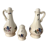 Housewife oil vinegar and salt porcelain Sarreguemines