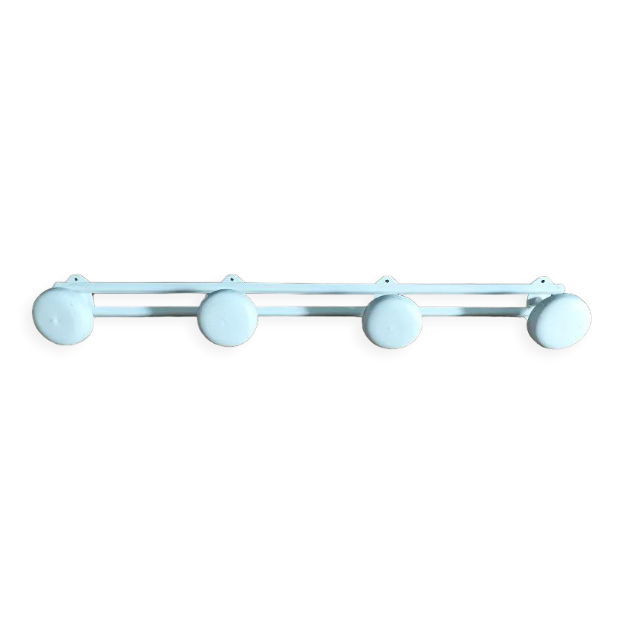 Patinated coat rack 4 hooks patinated metal white deco dp 03231147