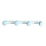 Patinated coat rack 4 hooks patinated metal white deco dp 03231147