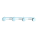 Patinated coat rack 4 hooks patinated metal white deco dp 03231147