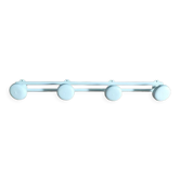 Patinated coat rack 4 hooks patinated metal white deco dp 03231147