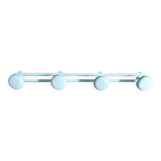 Patinated coat rack 4 hooks patinated metal white deco dp 03231147