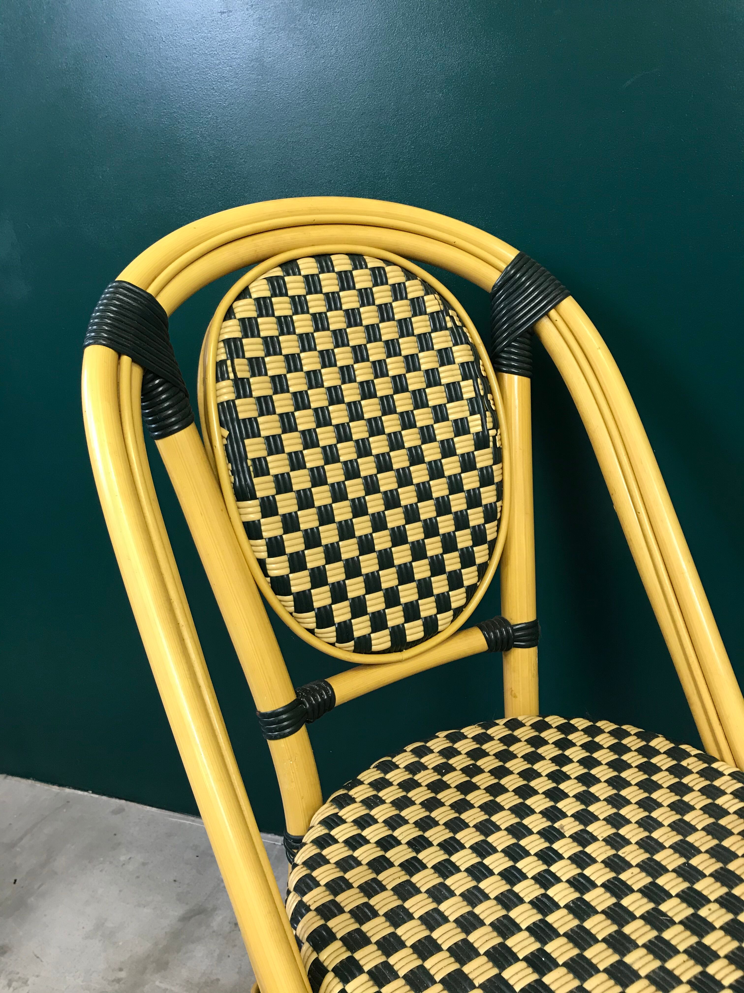 Série de 4 chaises de terrasse parisienne