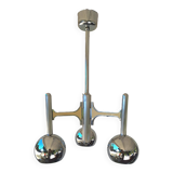 Fonderal Space Age Chandelier – Mid-Century Modern Chrome, Stamped “Fondera