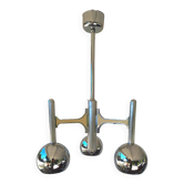 Fonderal Space Age Chandelier – Mid-Century Modern Chrome, Stamped “Fondera