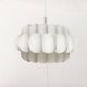 Mid-century white metal Swiss suspension by H. Zender for Temde.