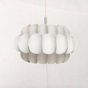 Mid-century white metal Swiss suspension by H. Zender for Temde.