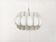 Mid-century white metal Swiss suspension by H. Zender for Temde.