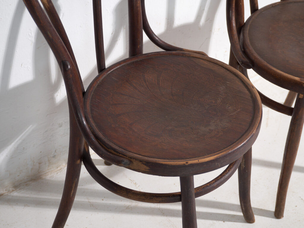 Pair of antique bentwood chairs in Thonet style – Central Europe, circa 1900