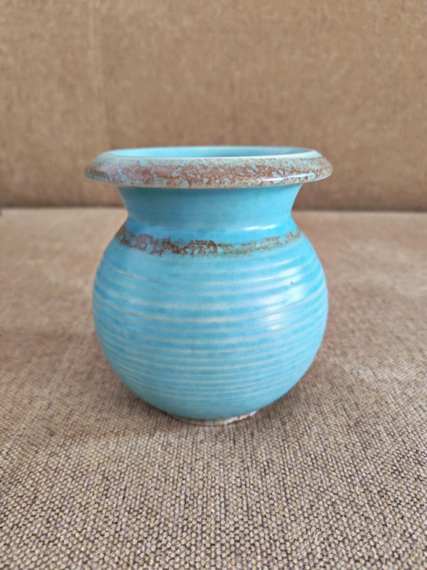 Vase boule vintage en céramique par Bodo Mans1960 