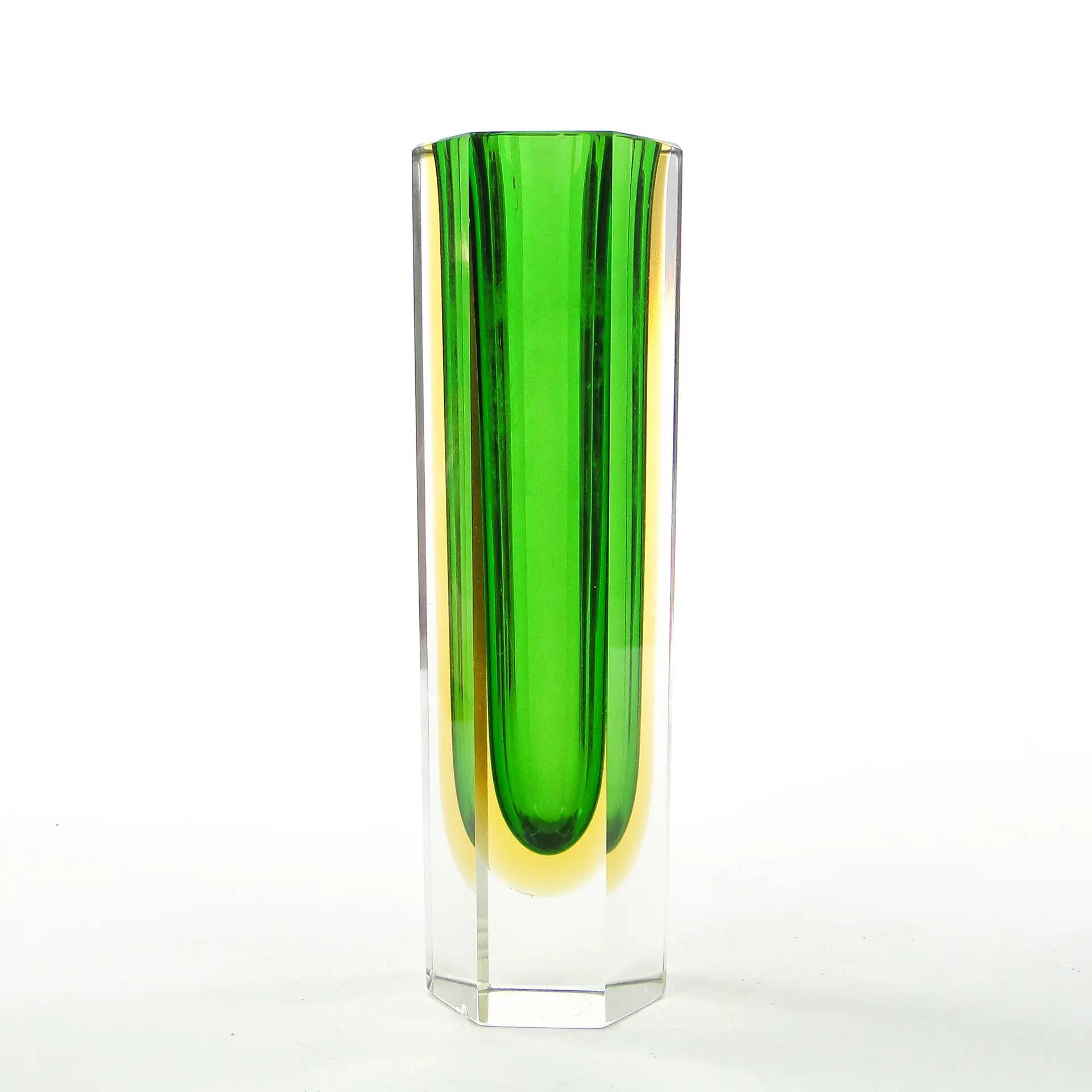 Murano Sommerso vase, mid-century modern, glass, designed by F. Poli, Italy, 1950s