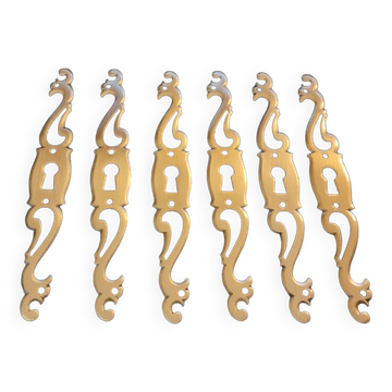 Patinated brass key entries