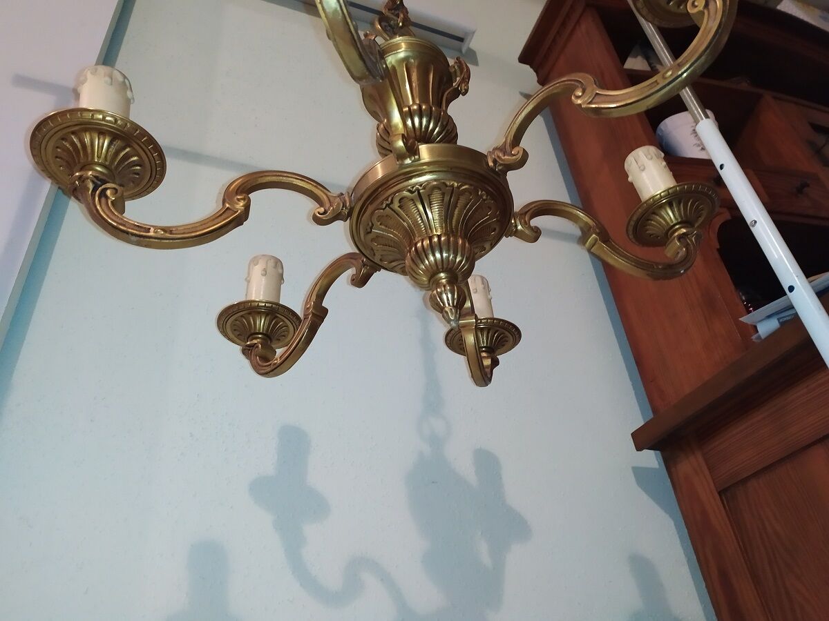 Golden brass luster 6 branches