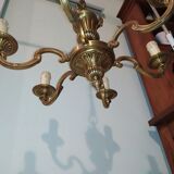 Lustre doré laiton 6 branches
