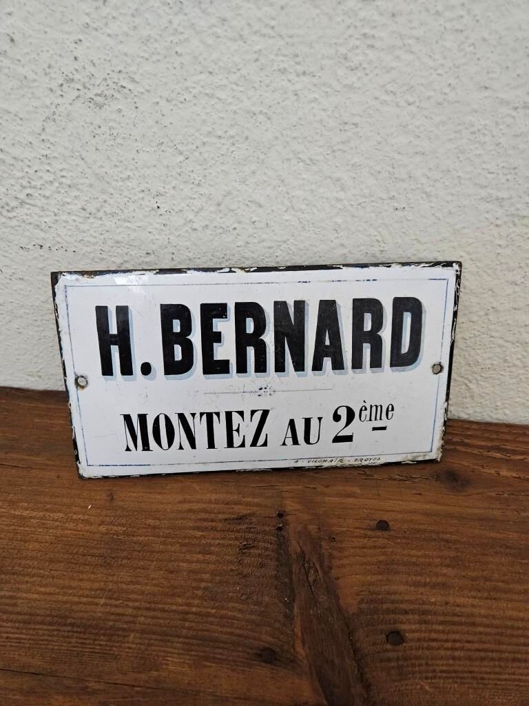 Bernard enamelled plaque