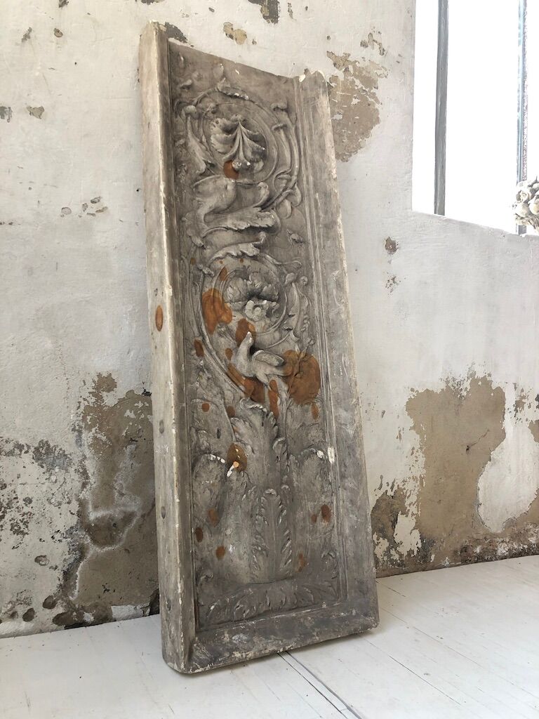 19th century plaster flower frieze