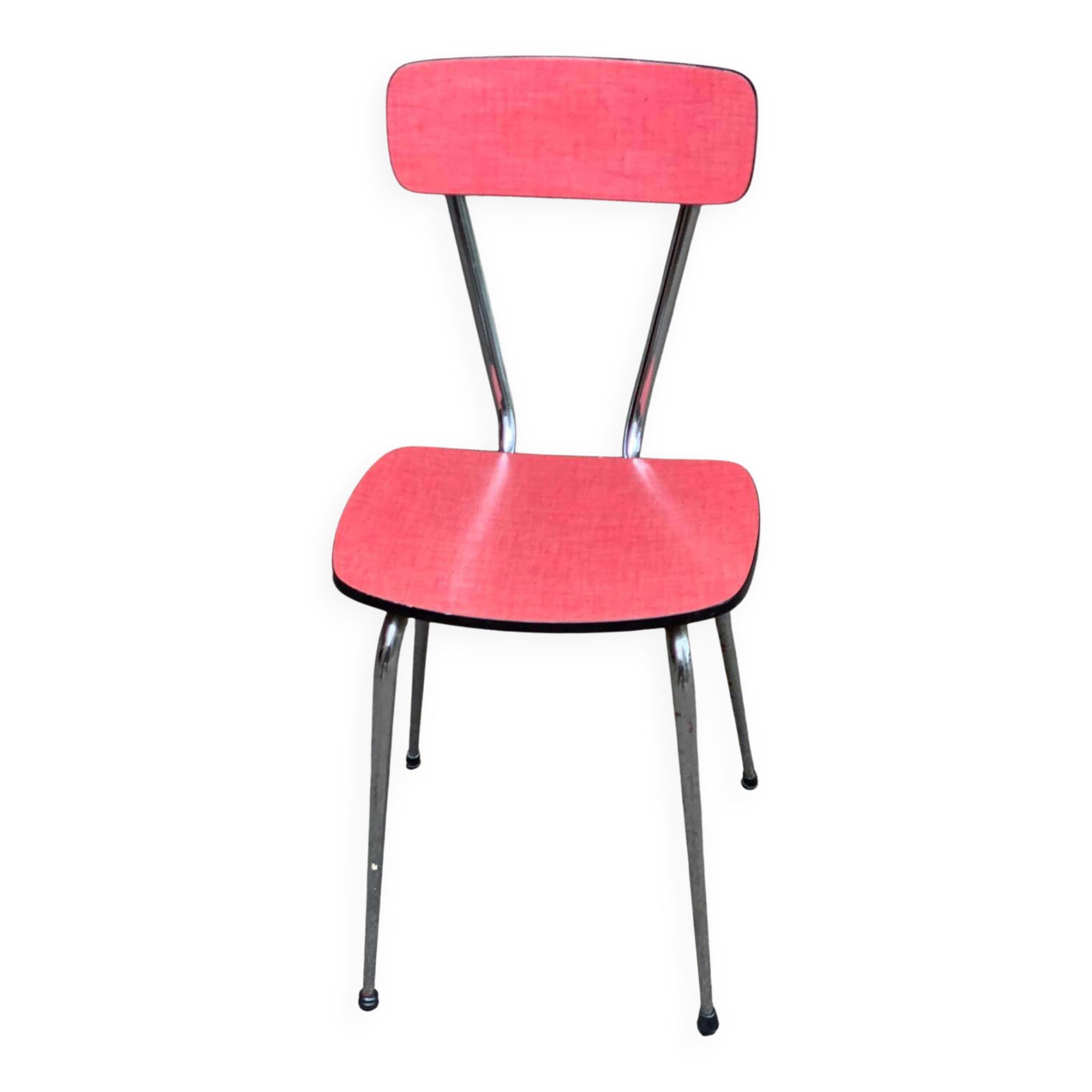 Vintage pink formica chair from the 1960s