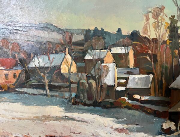 Tableau encadré HSP Emile Renaud vers 1950 Velars (sur Ouche - Bourgogne)