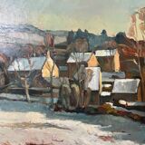 HSP Emile RENAUD painting circa 1950 Velars (sur Ouche - Burgundy) + frame