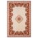 Tapis motif oriental rouge et beige aman