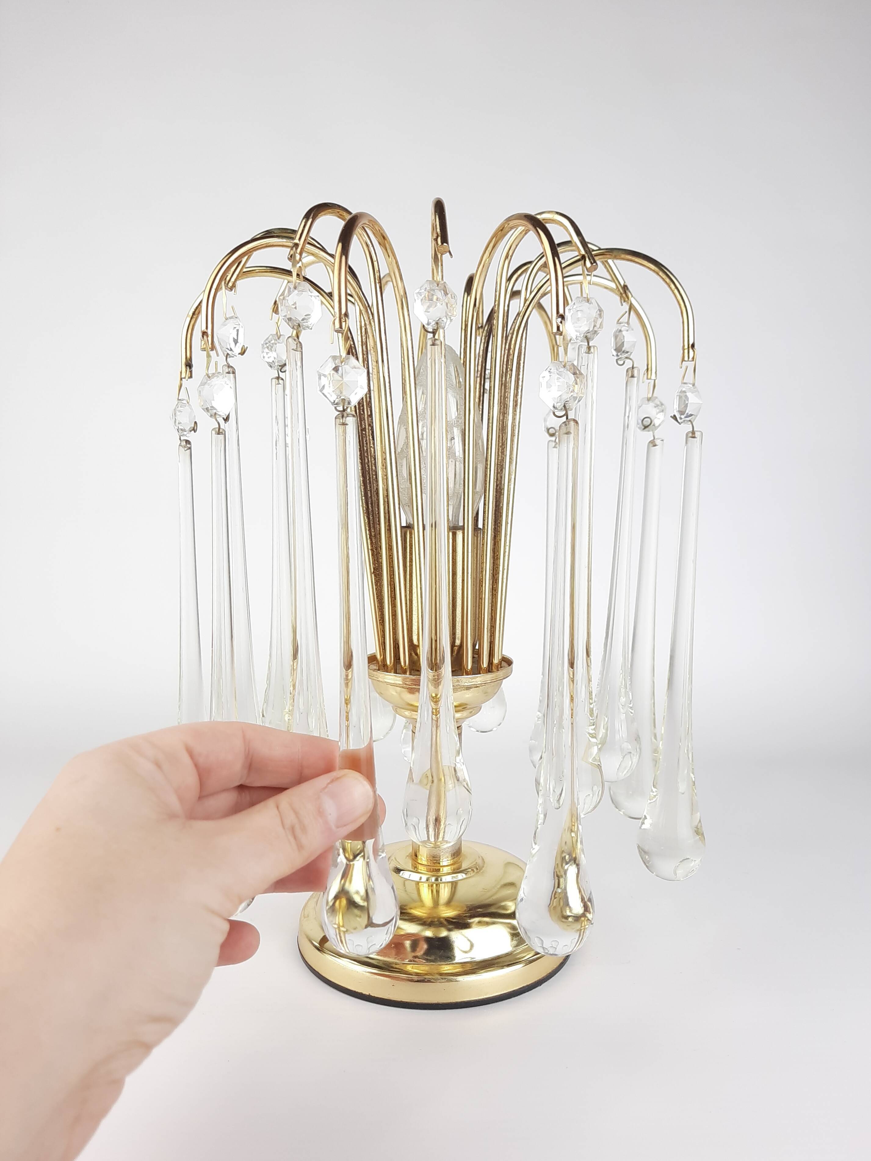 Murano glass waterfall drop lamp