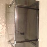 Chrome and smoked glass coffee table 1970