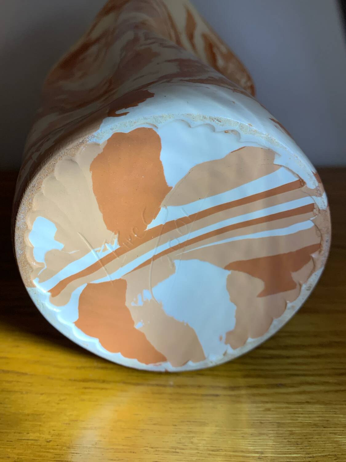 Large signed Terracotta vase