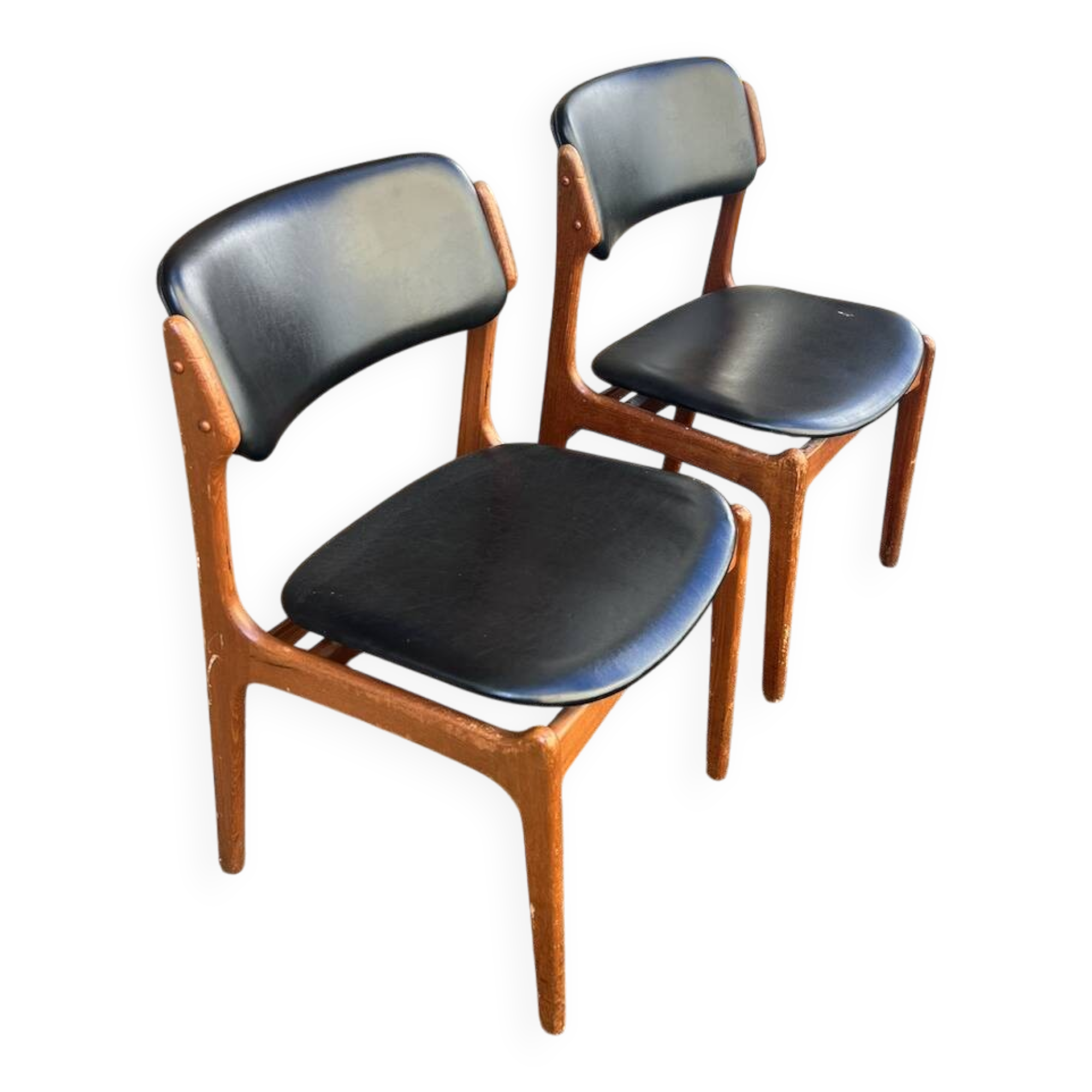 Set of 2 Scandinavian chairs Model 49 by Erik Buch for O.D. Mobler, D