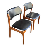 Set of 2 Scandinavian chairs Model 49 by Erik Buch for O.D. Mobler, D