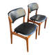 Ensemble de 2 chaises Scandinave Model 49 par Erik Buch pour O.D. Mobler, D