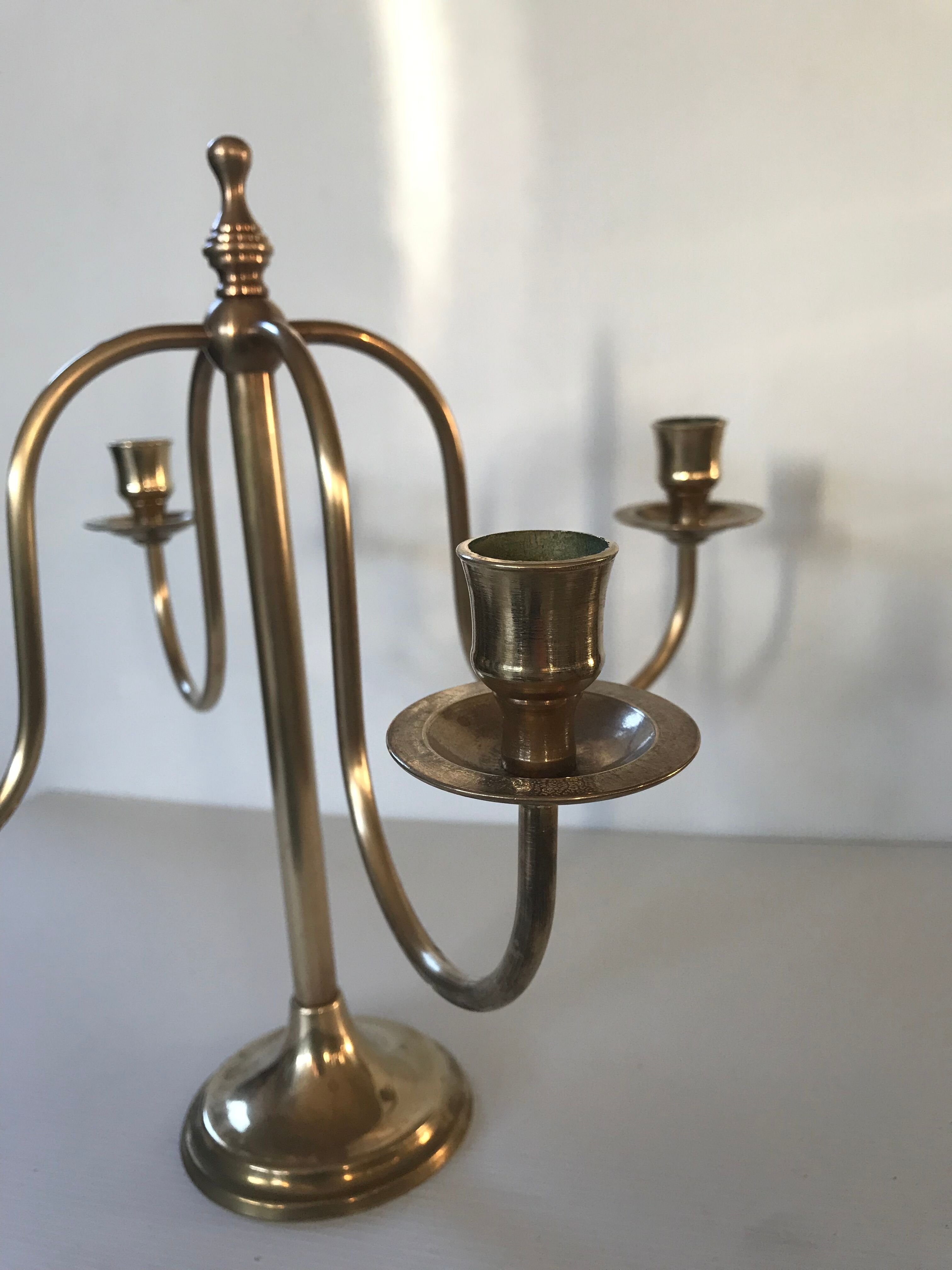 Scandinavian brass chandelier