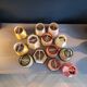 Set of 13 vintage clip-on lampshades