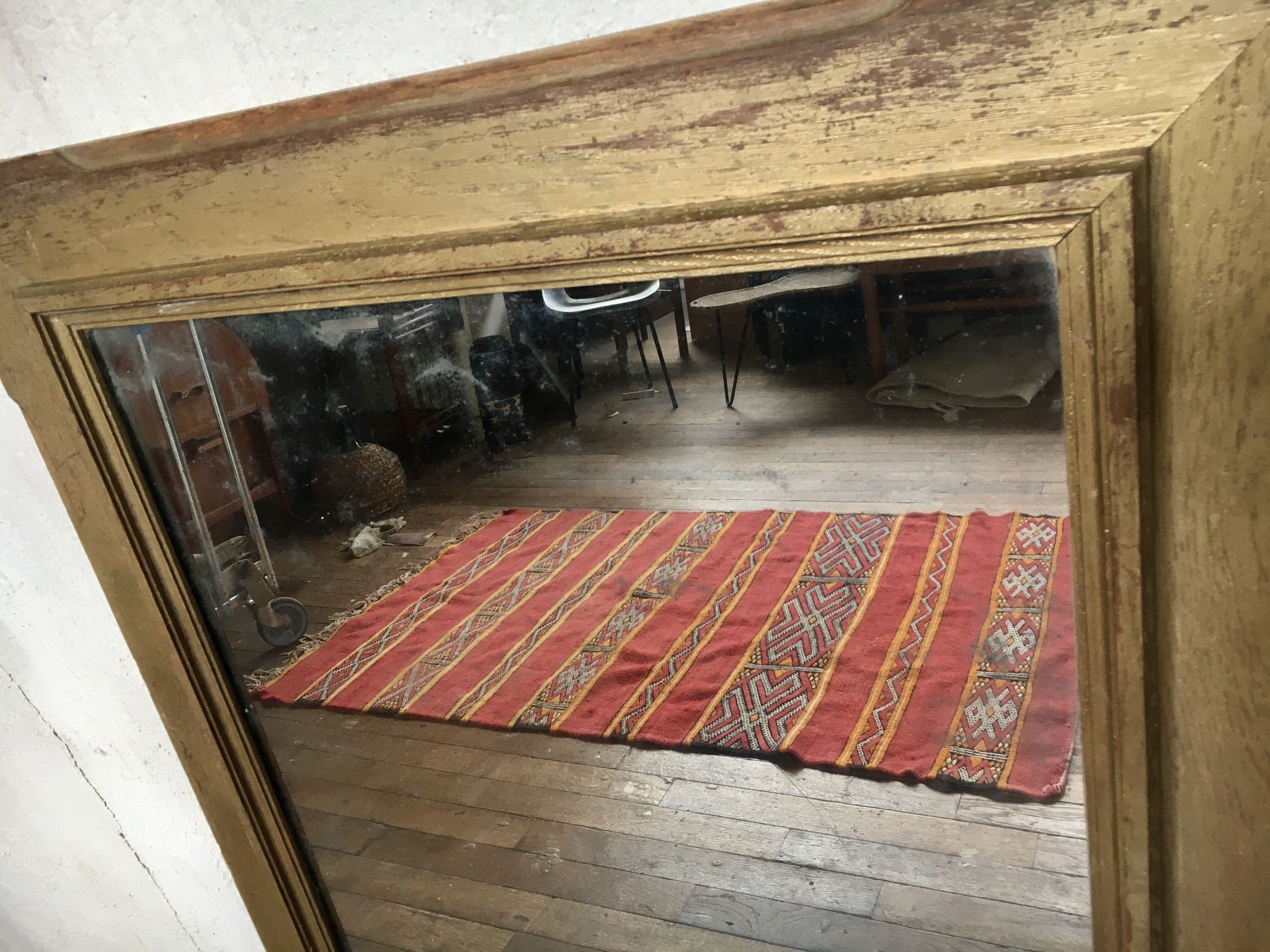 Vintage 1960 gilded wooden mirror
