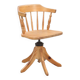 Rotating chair with turned wooden bar, 5-star base, US