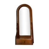 Wooden dressing mirror with drawer