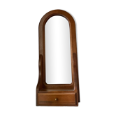Miroir coiffeuse en bois avec tiroir