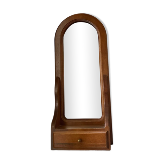 Miroir coiffeuse en bois avec tiroir