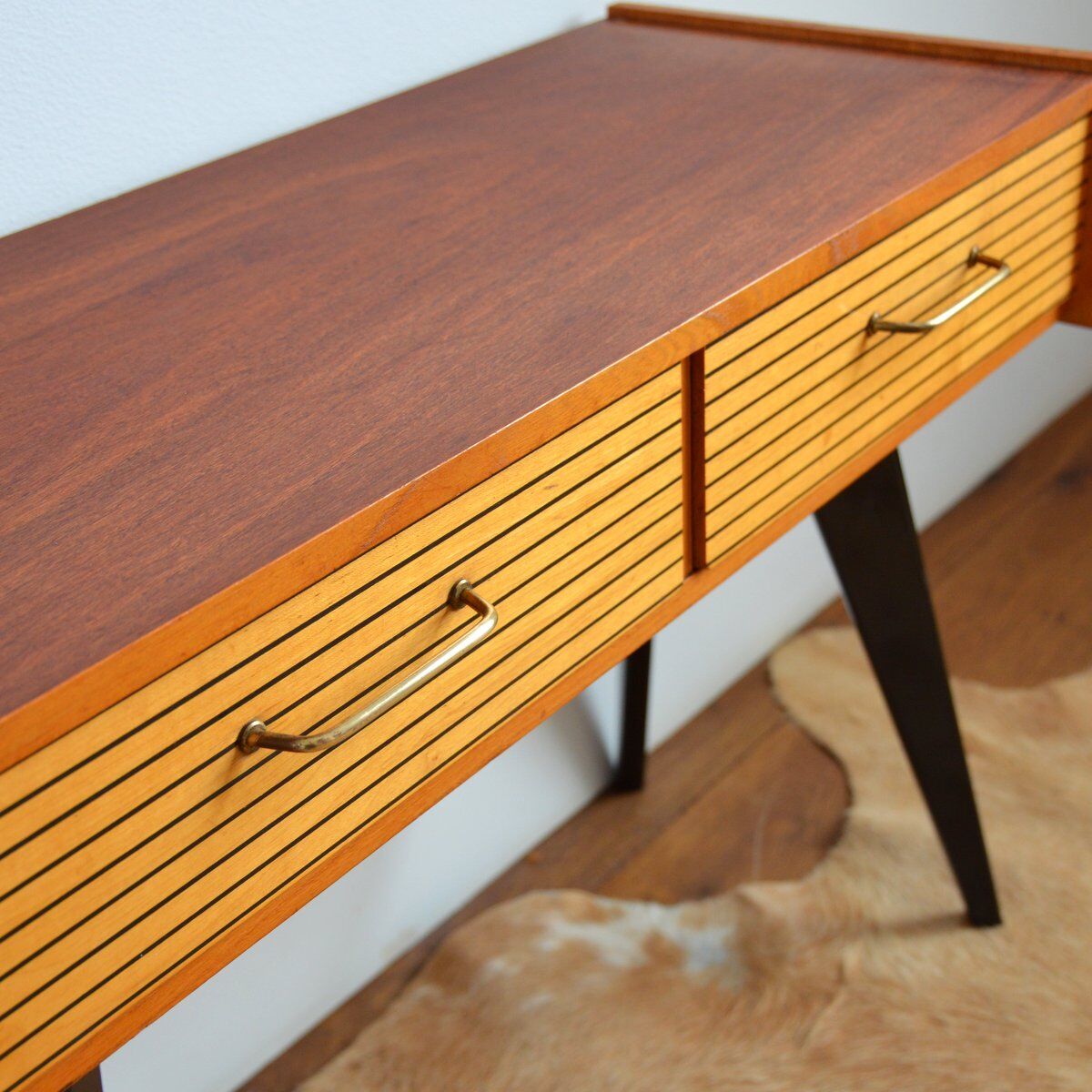 Console feet compass vintage 1950s