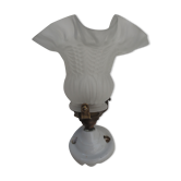 Applique murale oblique à 45 °porcelaine tulipe verre givrée