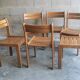Suite de 6 chaises vintage en bois