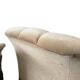 Set of 2 vintage ecru armchairs with fringes.
