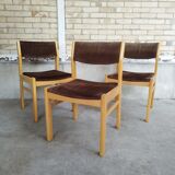 Vintage Scandinavian chairs 1970 velvet