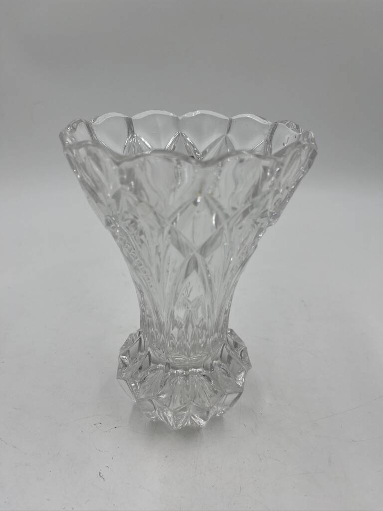 Cut crystal vase